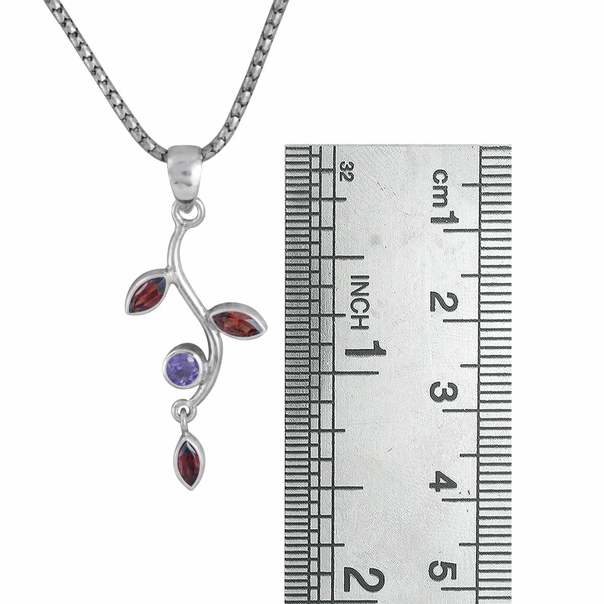 Sterling Silver Earring With Pink Tourmaline Marquoise Facet,  Green Tourmaline Round Facet