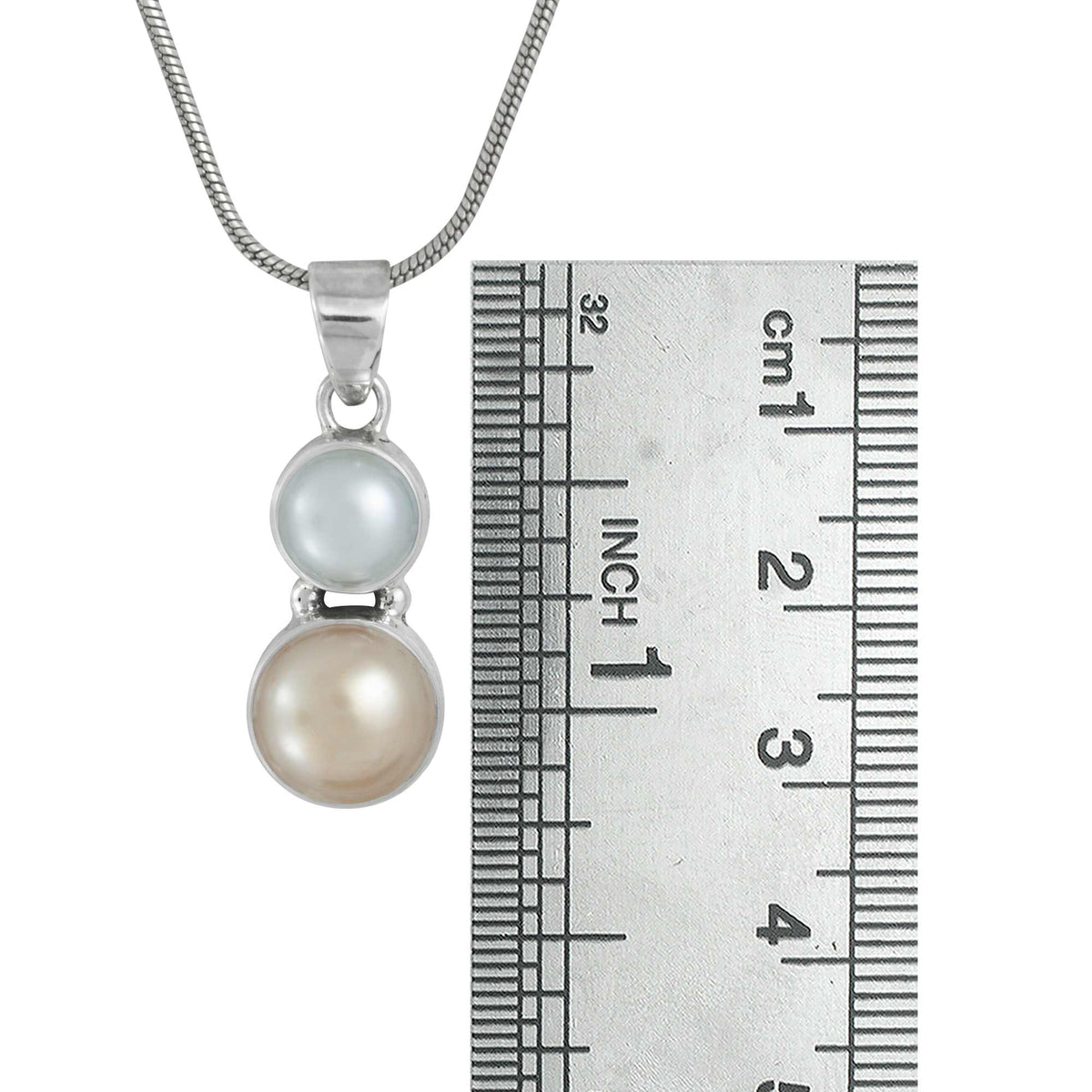 Sterling Silver Pendant With Pearls