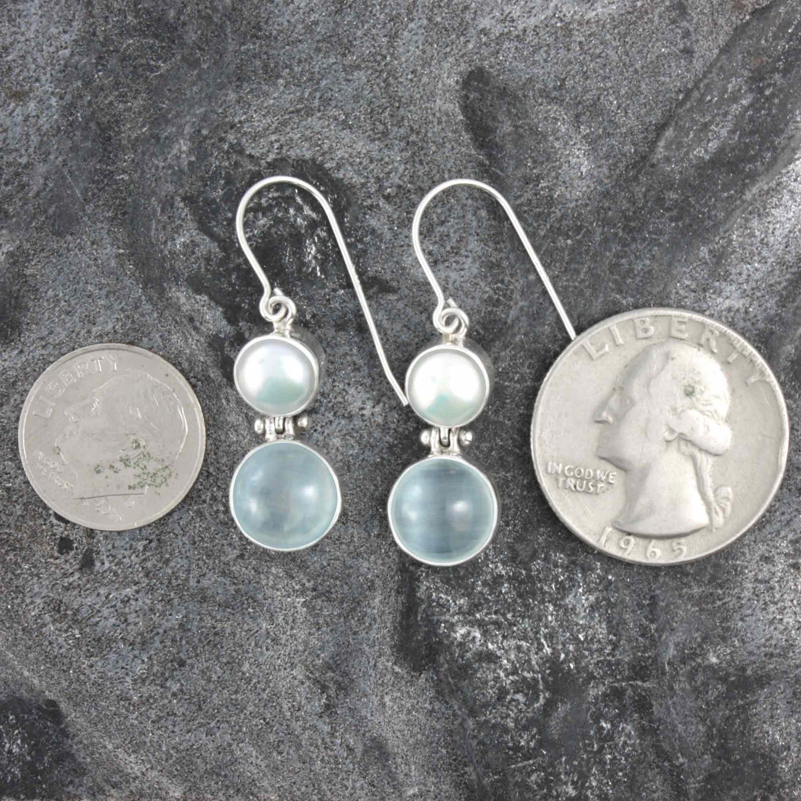 Silver With Pearl And Selenite