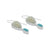 Sterling Silver Earring With Coral Tongue, Turquoise Oval Drop
