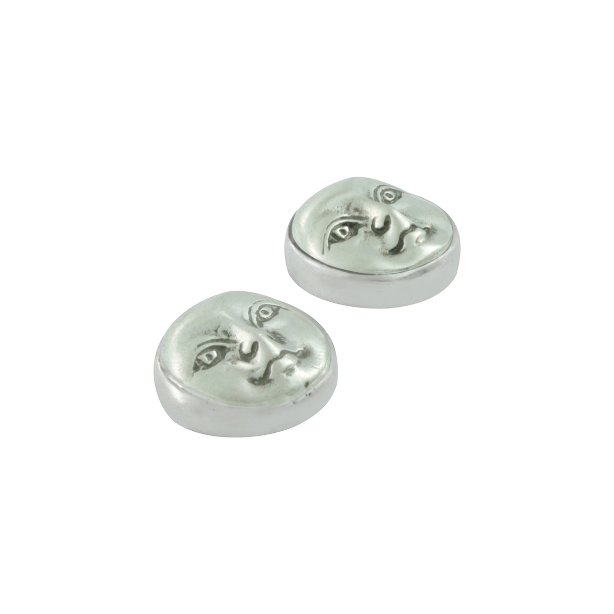 Sterling Silver Earring With Silver Face