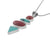 Sterling Silver Pendant With Turquoise And Sponge Coral Oval