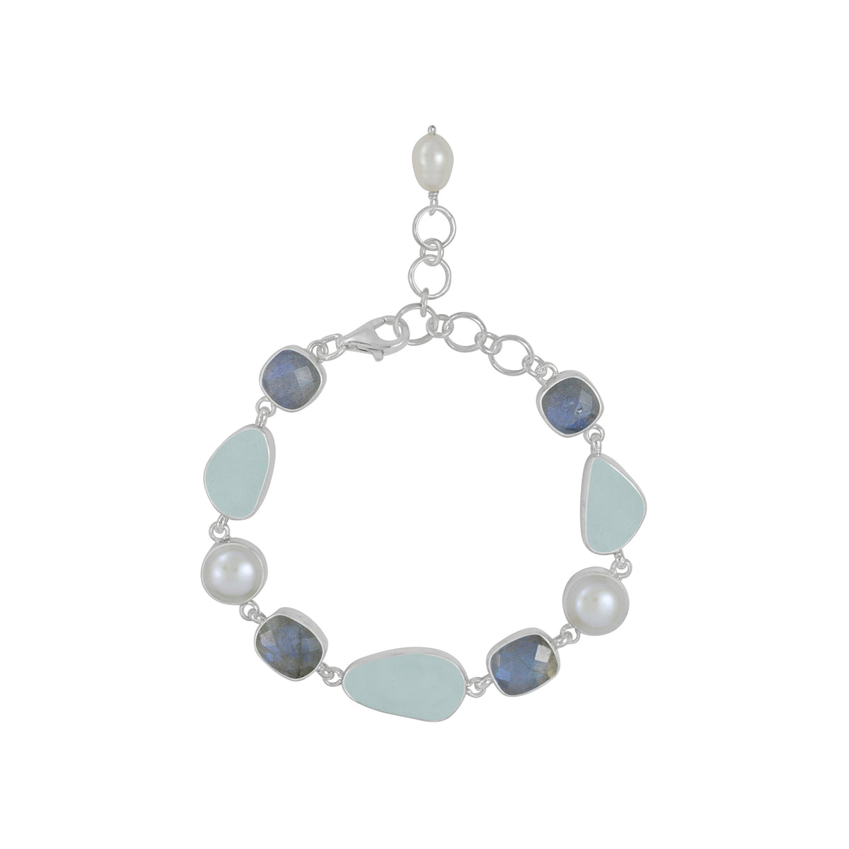 Fabulous Gemstone &amp; Sea Glass Bracelet