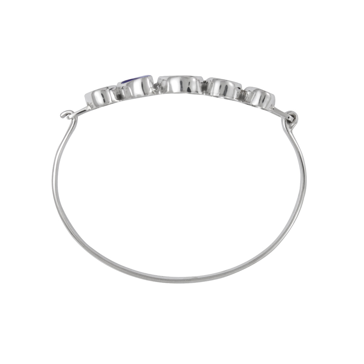 Sterling Silver Bracelet With Sea Glass Free Form