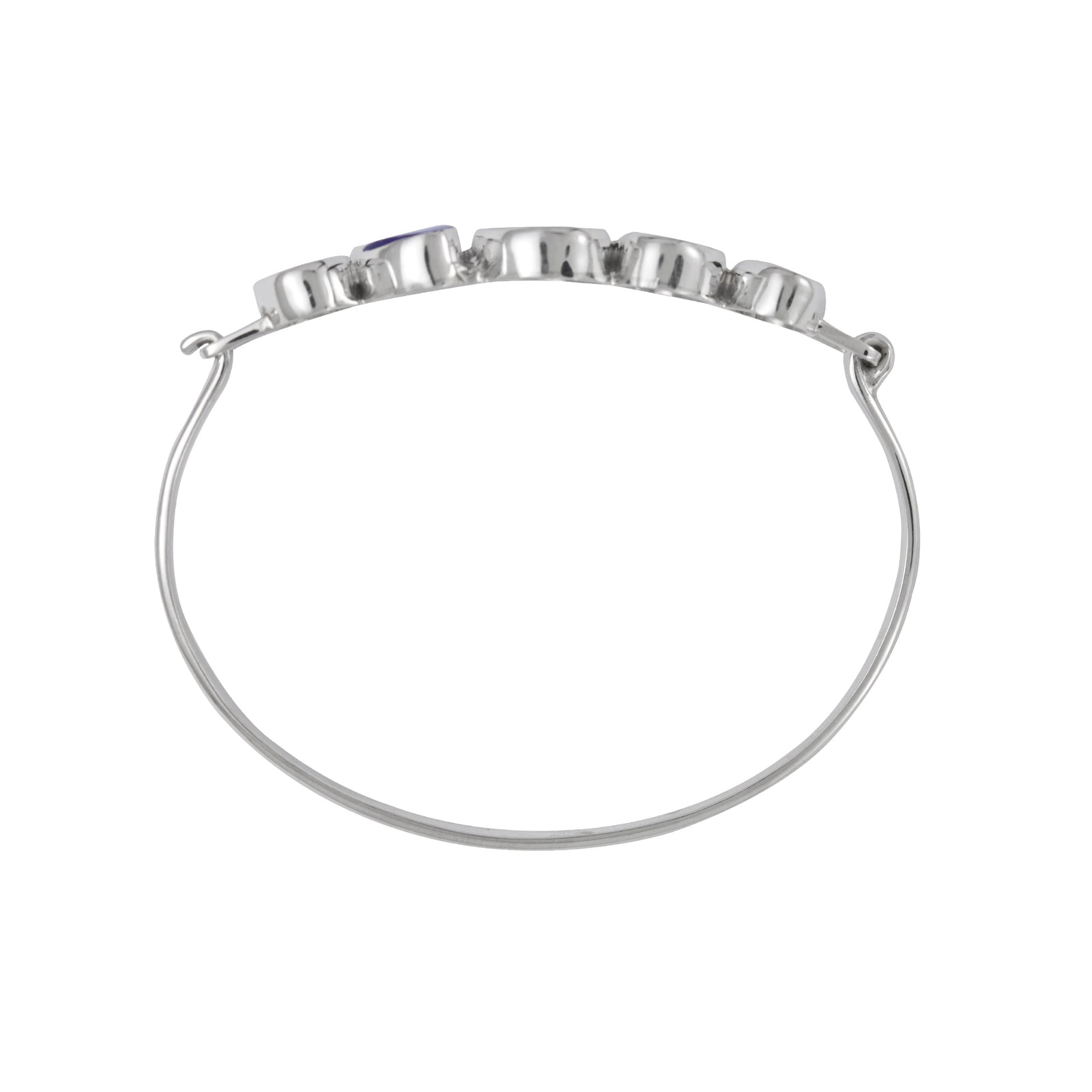 Sterling Silver Bracelet With Sea Glass Free Form