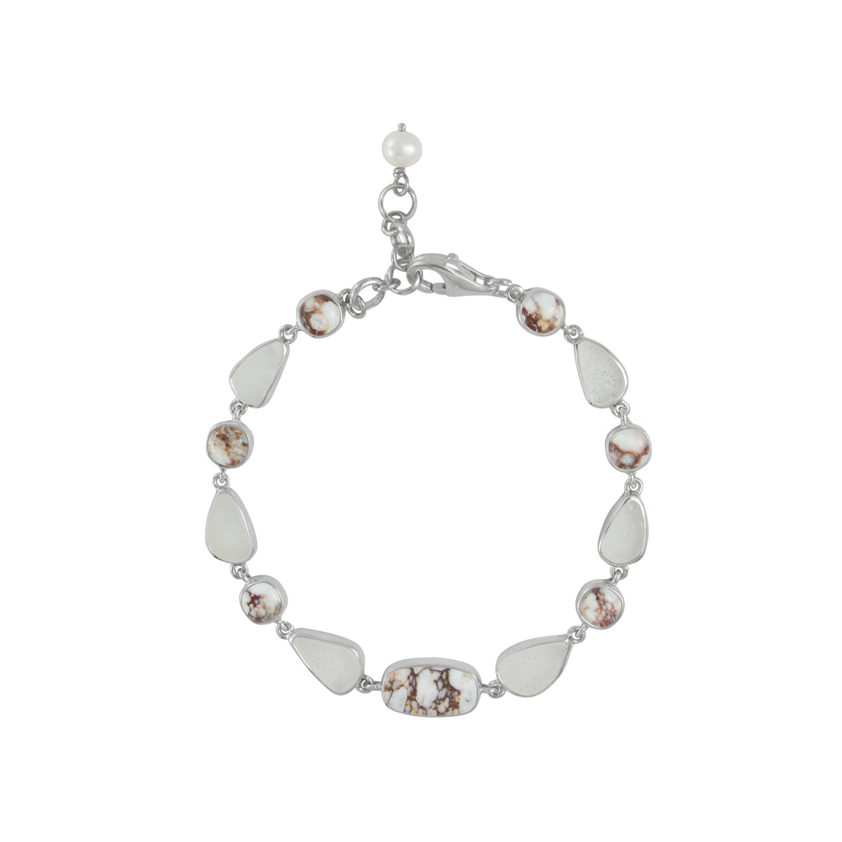 Fabulous Wild Horse and Sea Glass Bracelet