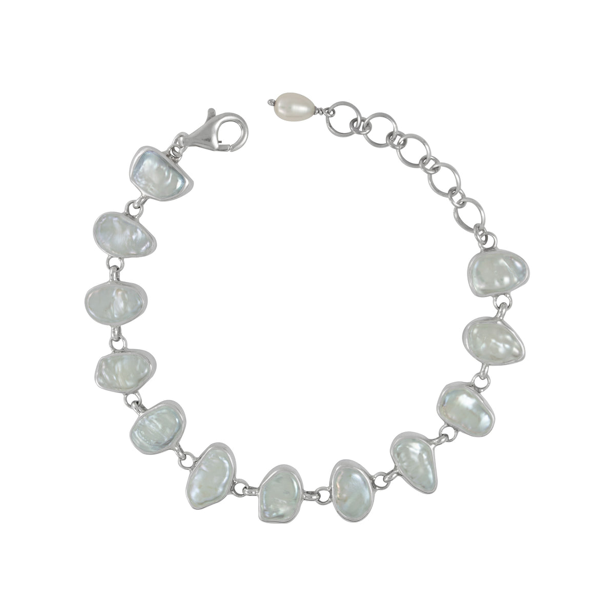 Sterling Silver Bracelet With Pearl