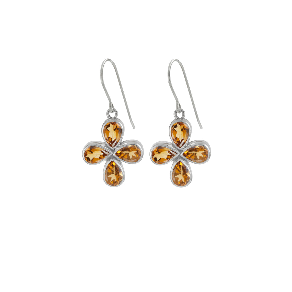 Amythyst and Garnet Gemstone earrings