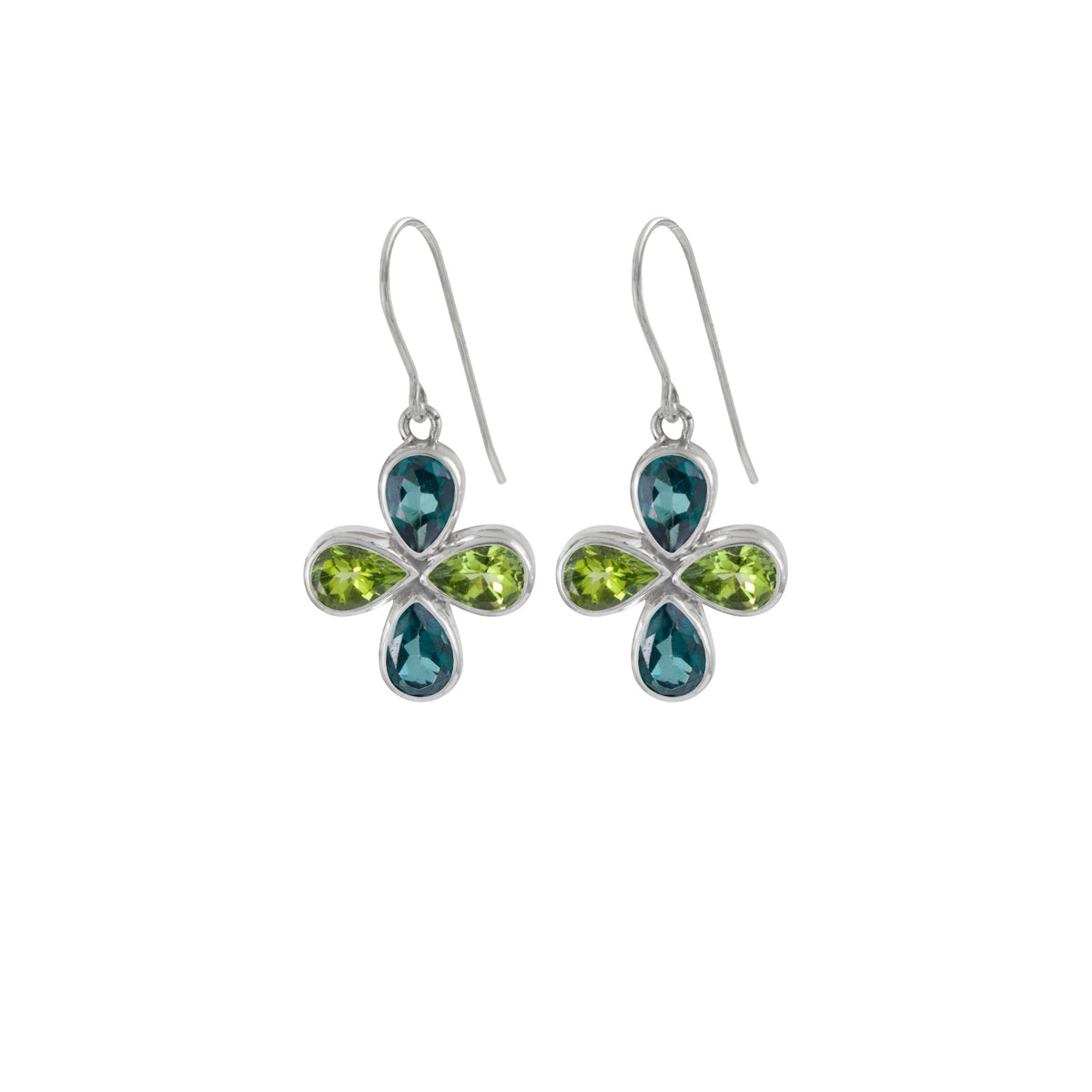 Amythyst and Garnet Gemstone earrings
