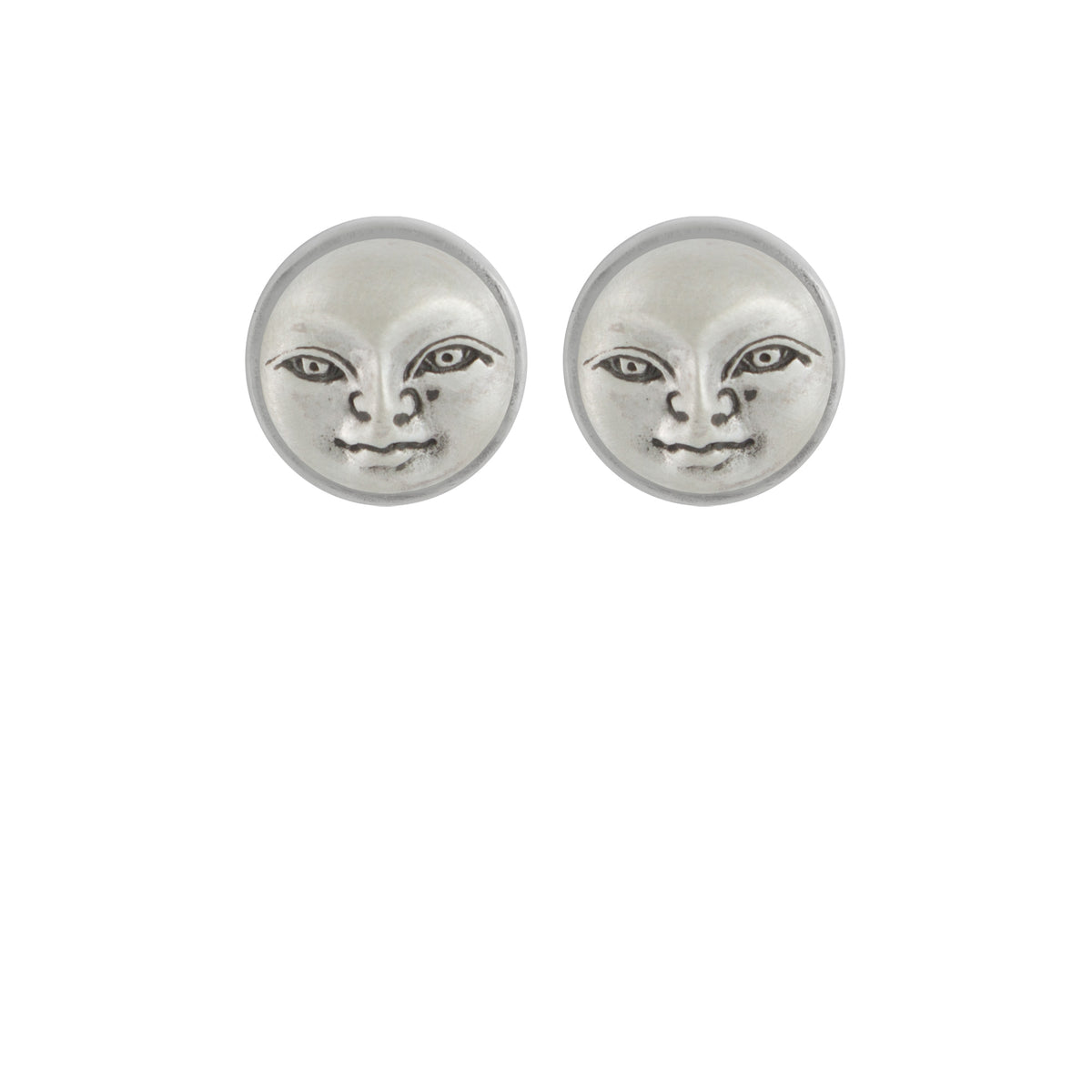 Sterling Silver Stud Earring With Silver Face