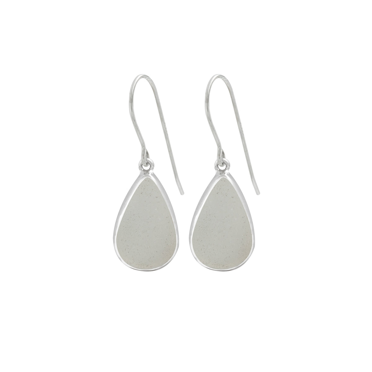 Simple Genuine Sea Glass Drop Earring