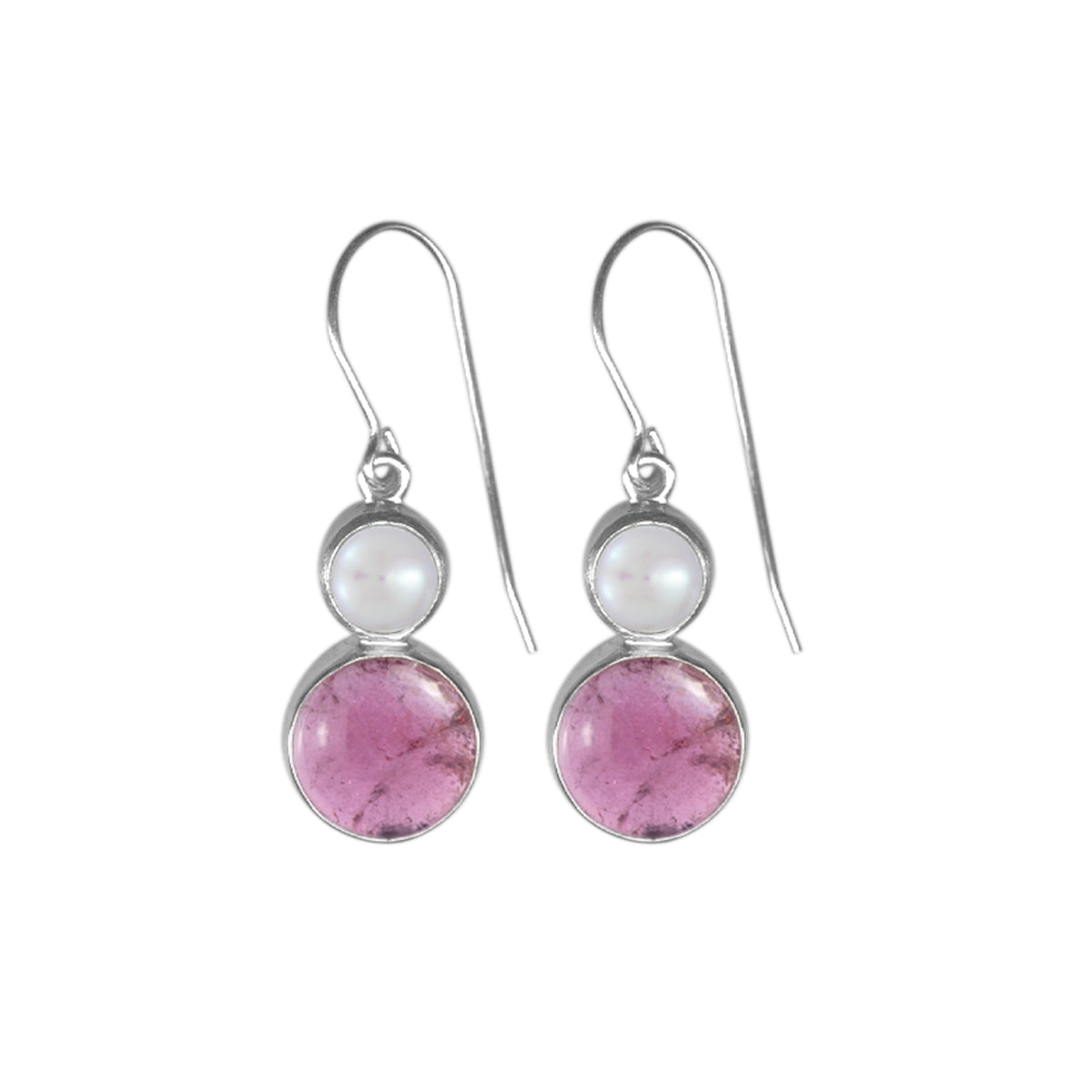 Rainbow Moonstone &amp; Pearl Classic Earring