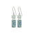 Sterling Silver Earring With Turquoise Square & Rectangle