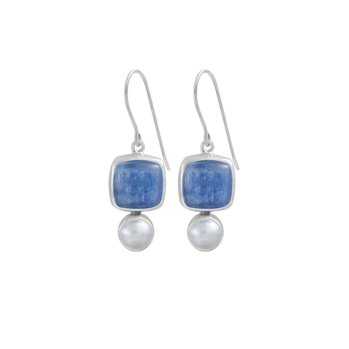 Kyanite &amp; pearl Earrings