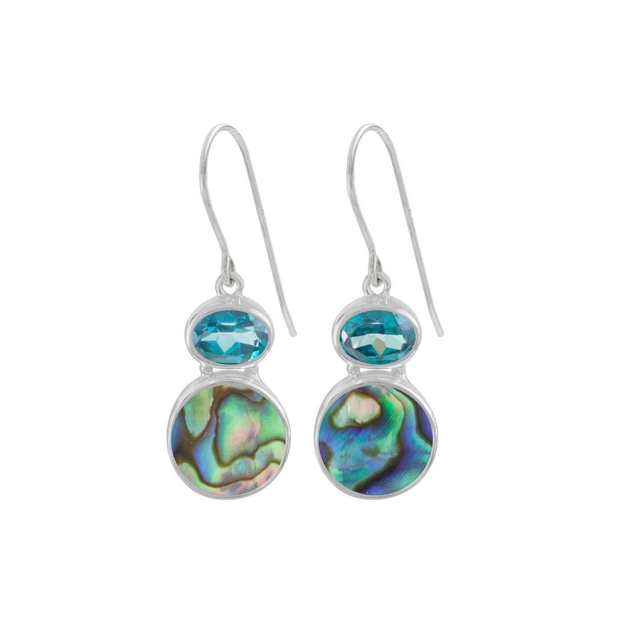 Blue Topaz &amp; Druzy Earring