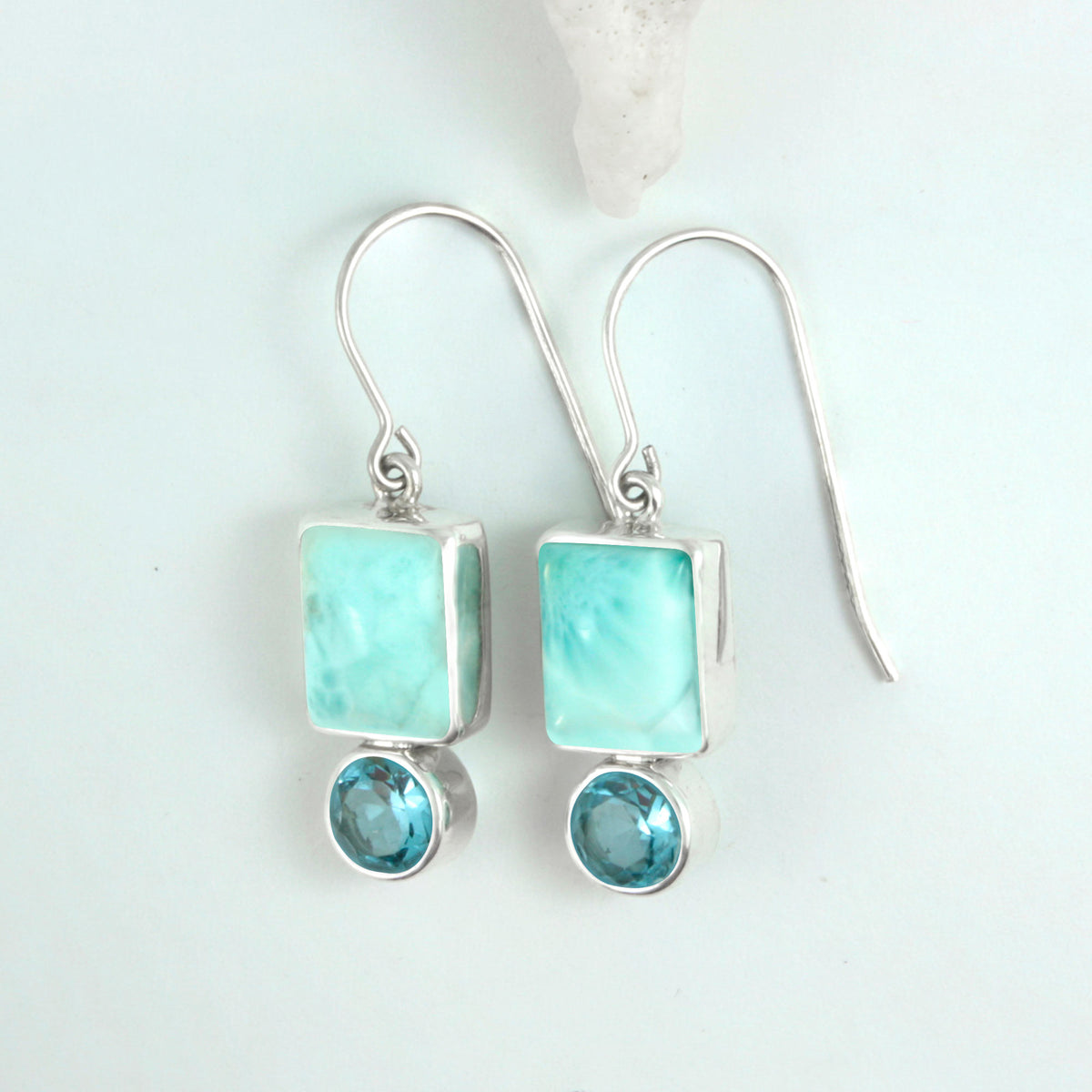 Larimar and Blue Topaz Earring