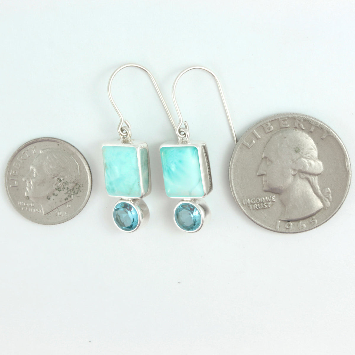 Larimar and Blue Topaz Earring