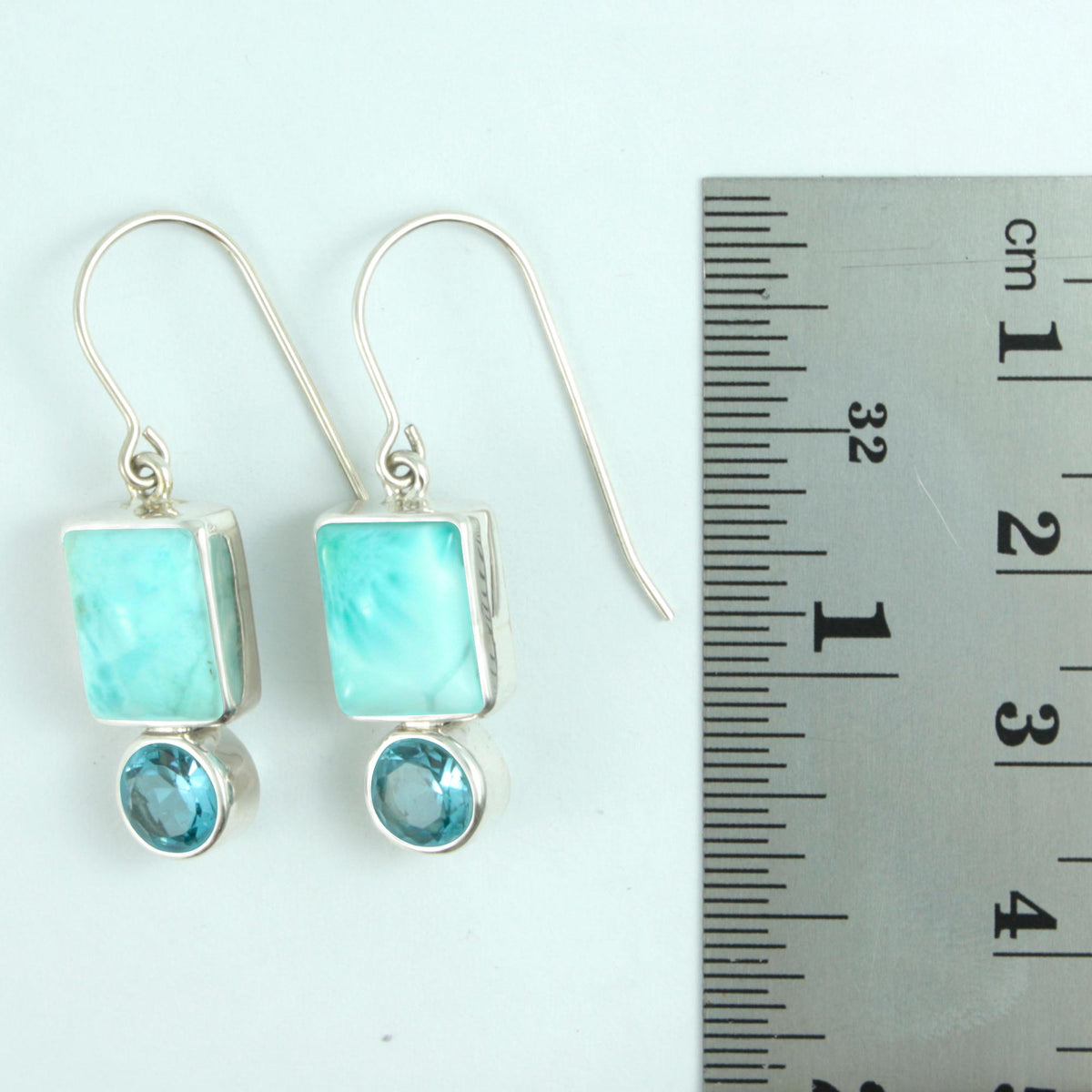 Larimar and Blue Topaz Earring