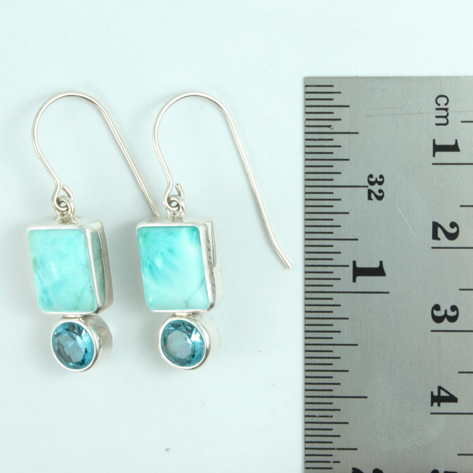 Larimar and Blue Topaz Earring