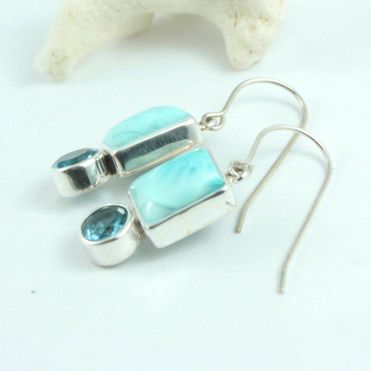 Larimar and Blue Topaz Earring