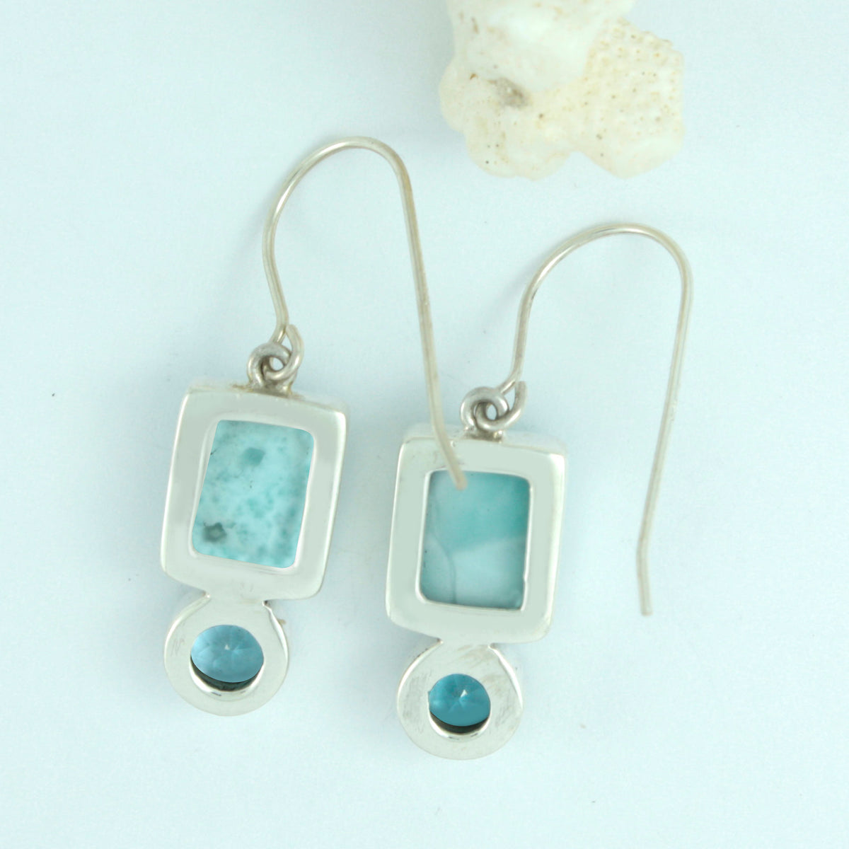 Larimar and Blue Topaz Earring