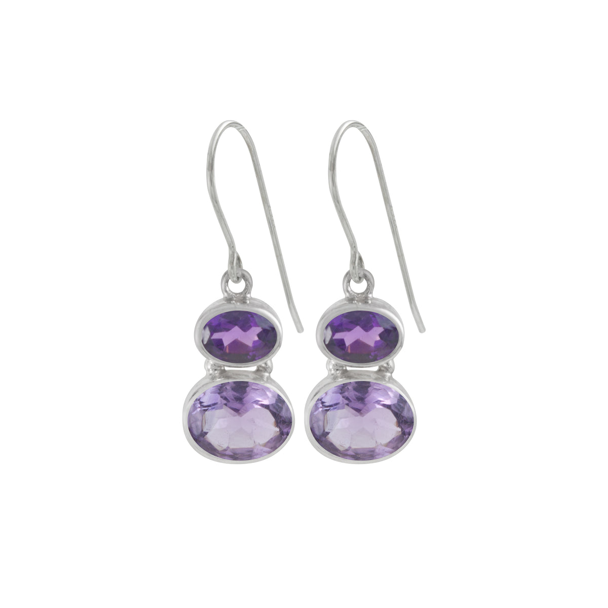 Simply elagant 2 tone Gem Stone Earring