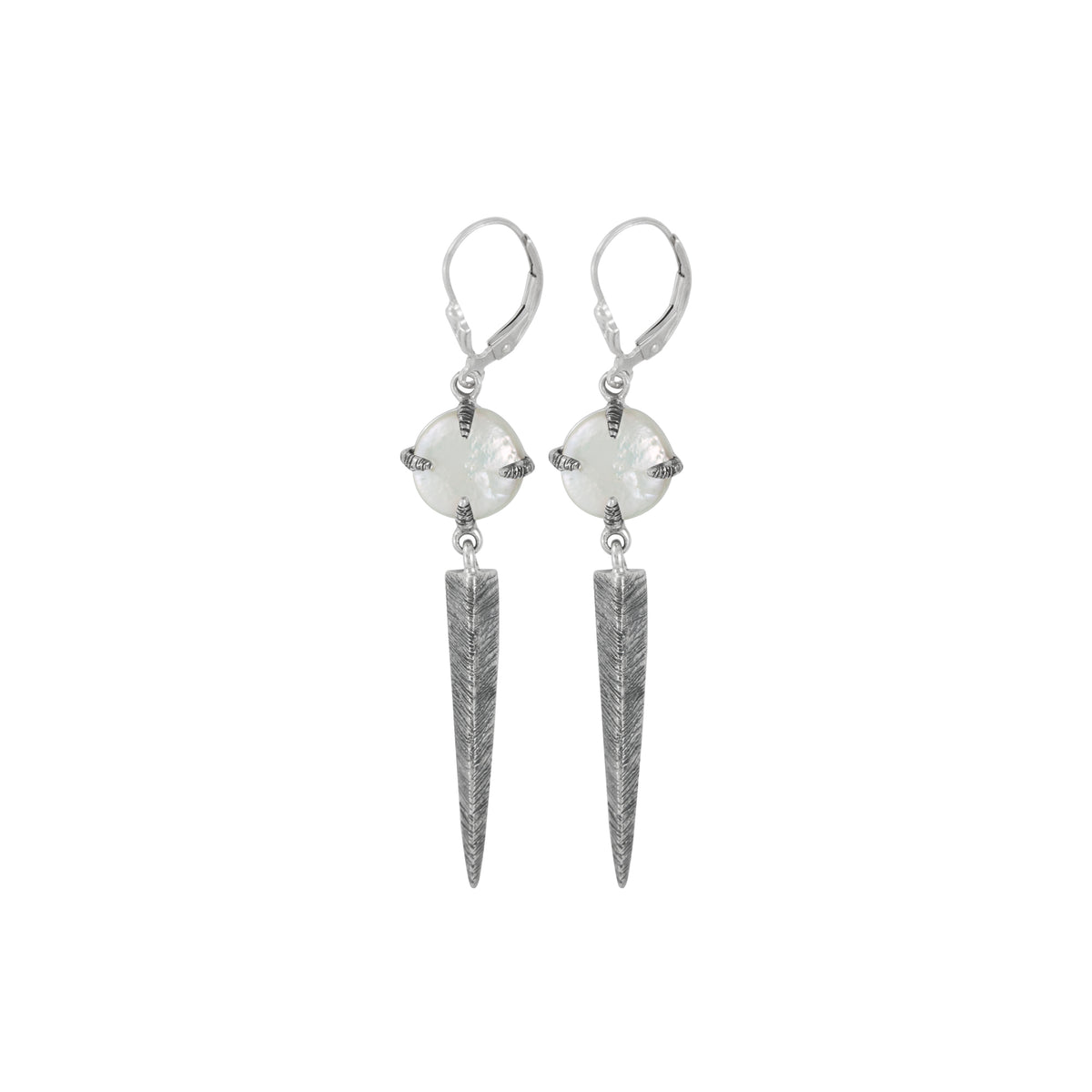 Sterling Silver Earring With Pearl Round