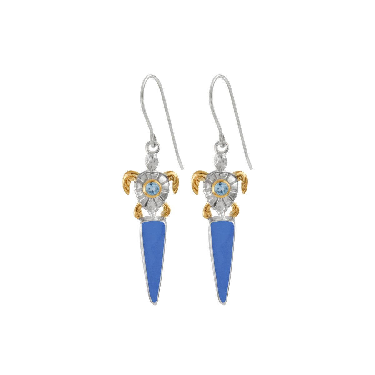 Turtle Sea Glass Earrings