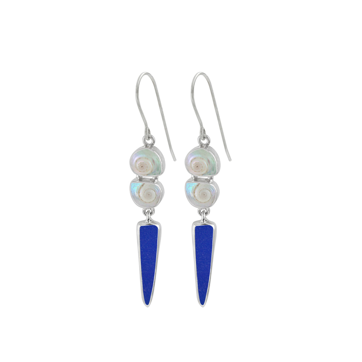 Sea Glass Earrings with Tiny Sea Shells