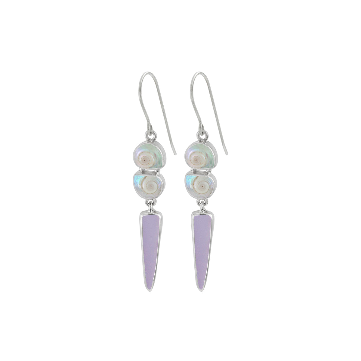 Sea Glass Earrings with Tiny Sea Shells