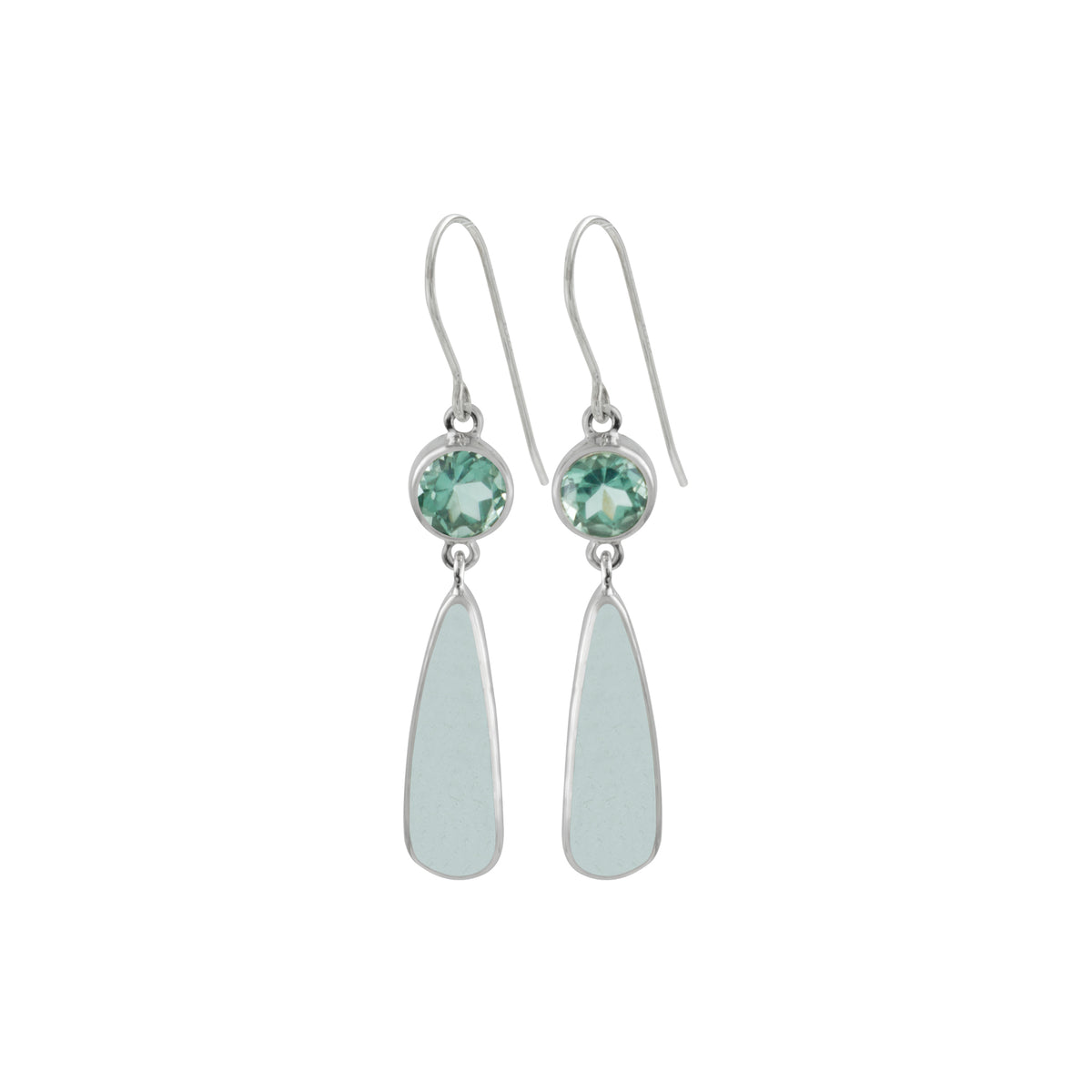 Stunning Aqua Sea Glass Earring