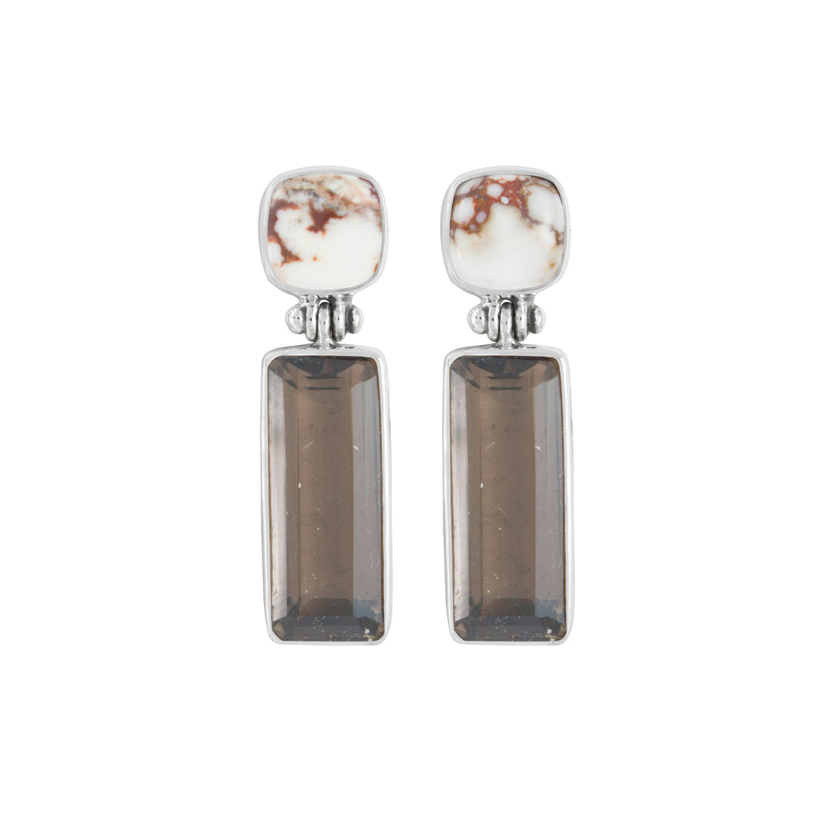 Fabulous Wild Horse &amp; Smokey Quartz Earring