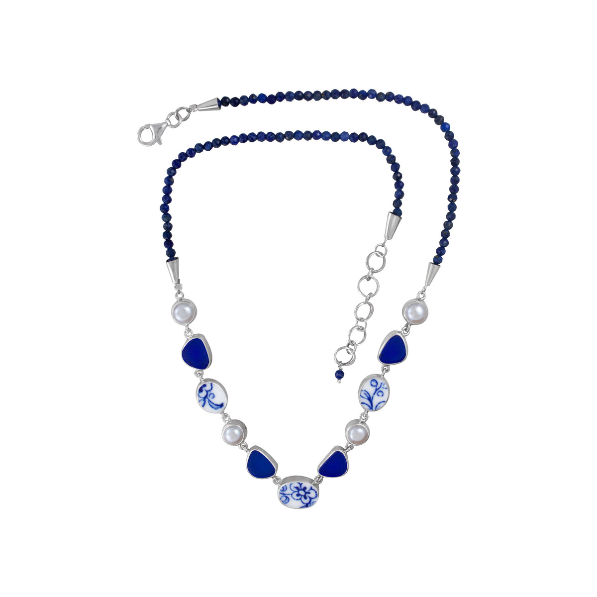 Sea Glass &amp; Pottery Necklace