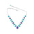 Sterling Silver Necklace With Turquoise, Amethyst Recrangle Facet, Sugilate Pear