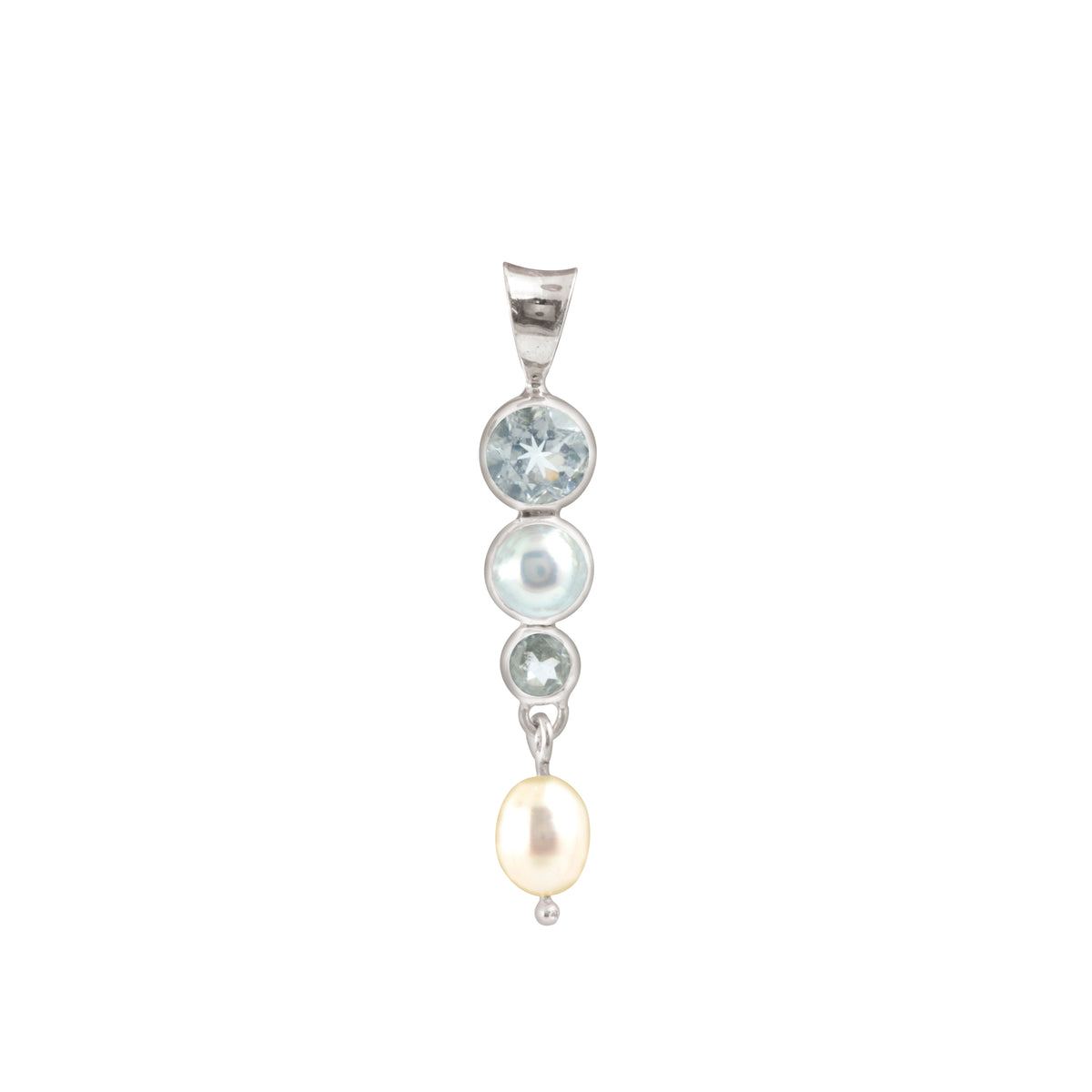 Sparkling Gemstone Pendant with Briolet Drop