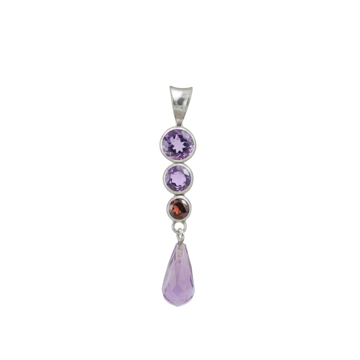 Sparkling Gemstone Pendant with Briolet Drop