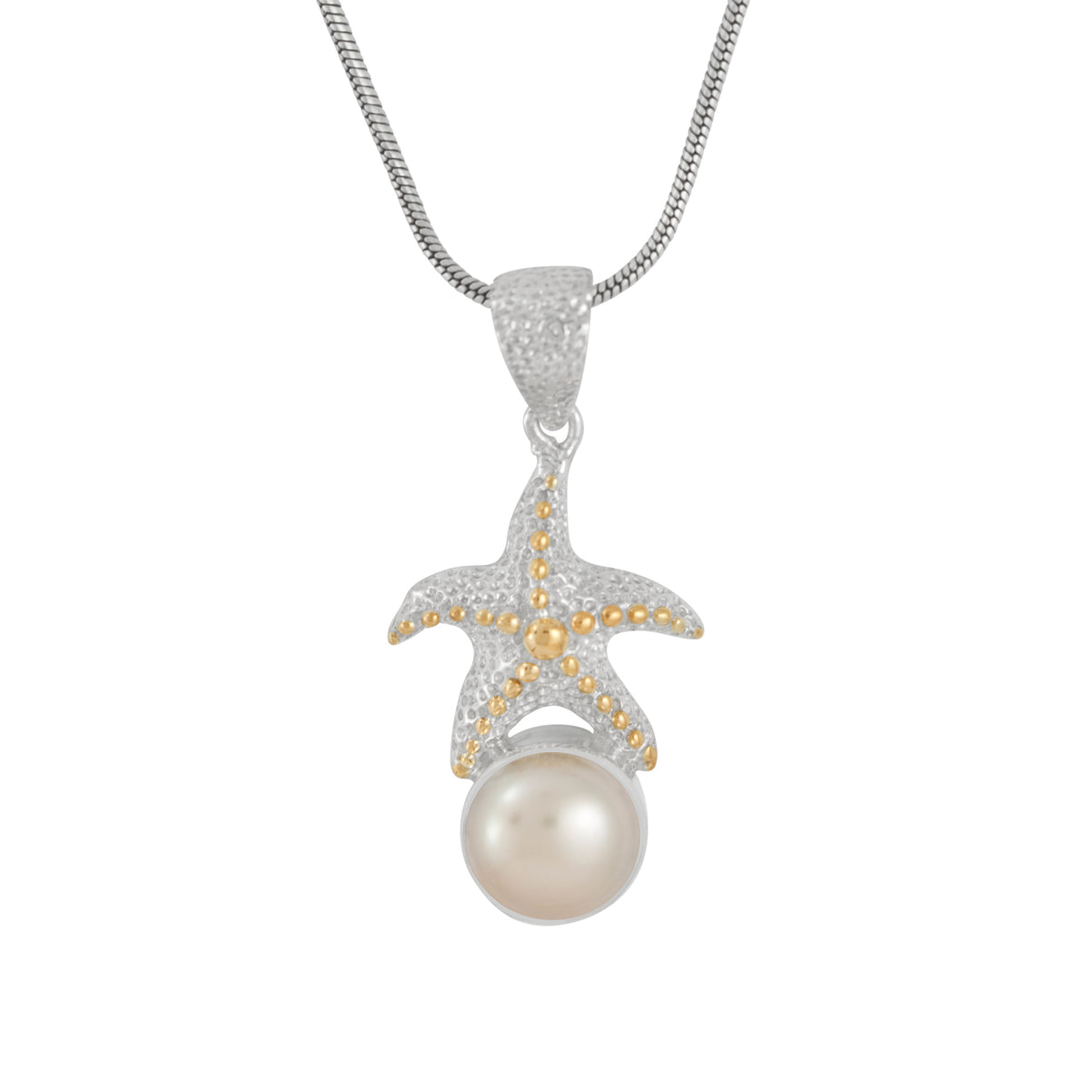 Silver Silver Pendant With Star Fist Component, Blue Topaz Facet