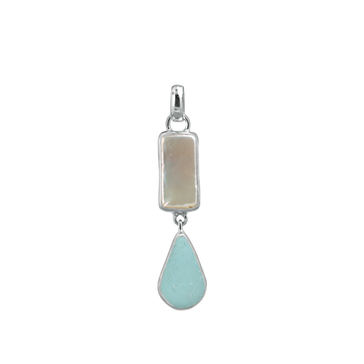 Stunning Pearl and Lavander Seaglass Pendant