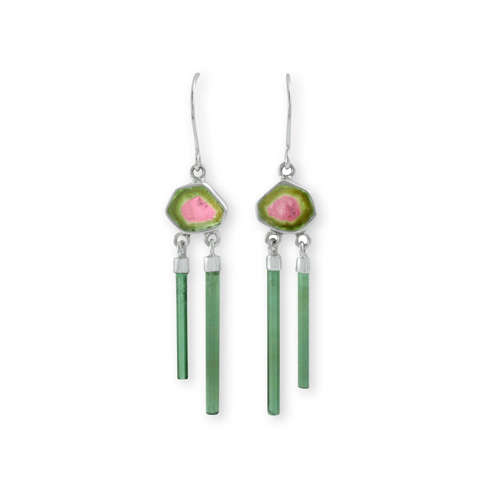 Watermelon Tourmaline Earrings from Mystical Madness
