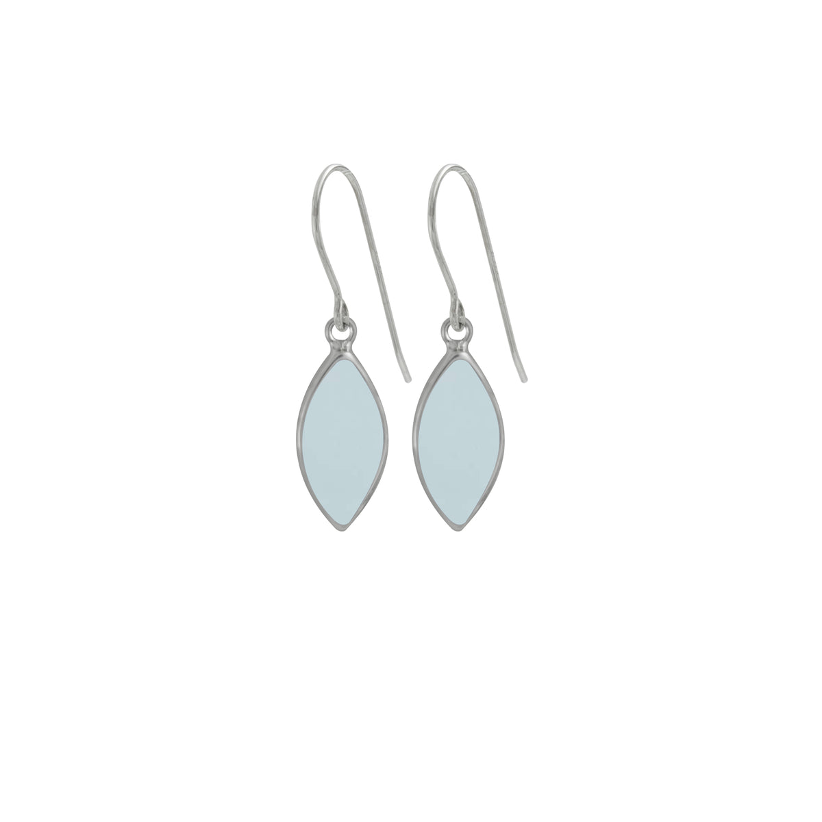 Sterling Silver Earring With Sea Glass