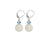 Sterling Silver Earring With Bone Face And Oval Stone