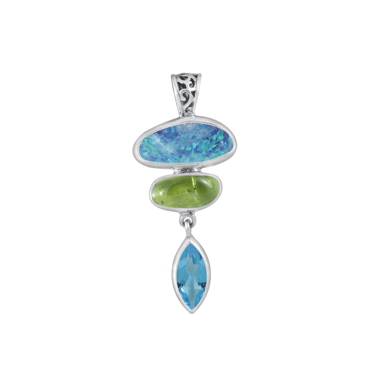 Gorgeous Opal &amp; Tourmaline Pendant