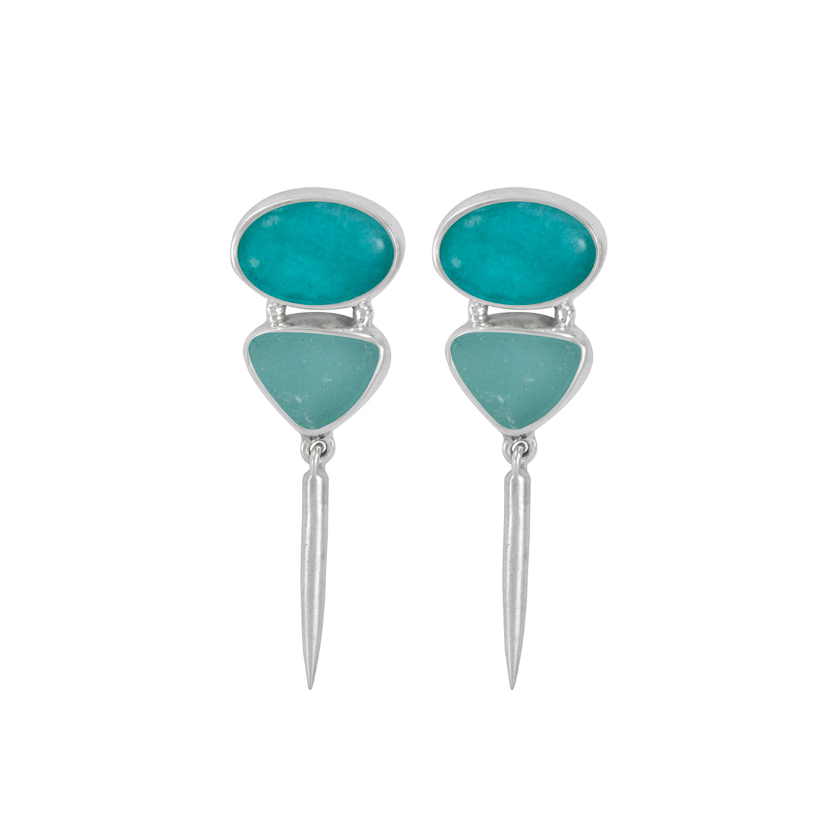Contemporary Sea Glass Earring