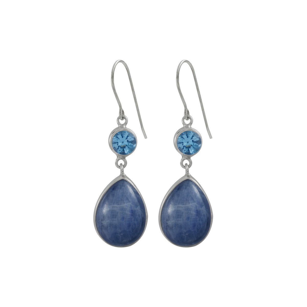 PEARL KYANITE CLASSIC DROP EARRING