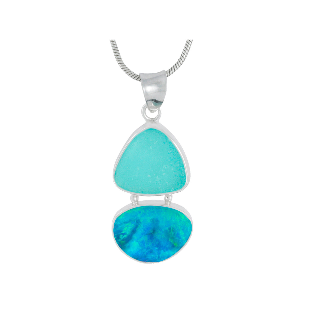Stunning Opal Sea Glass Pendant