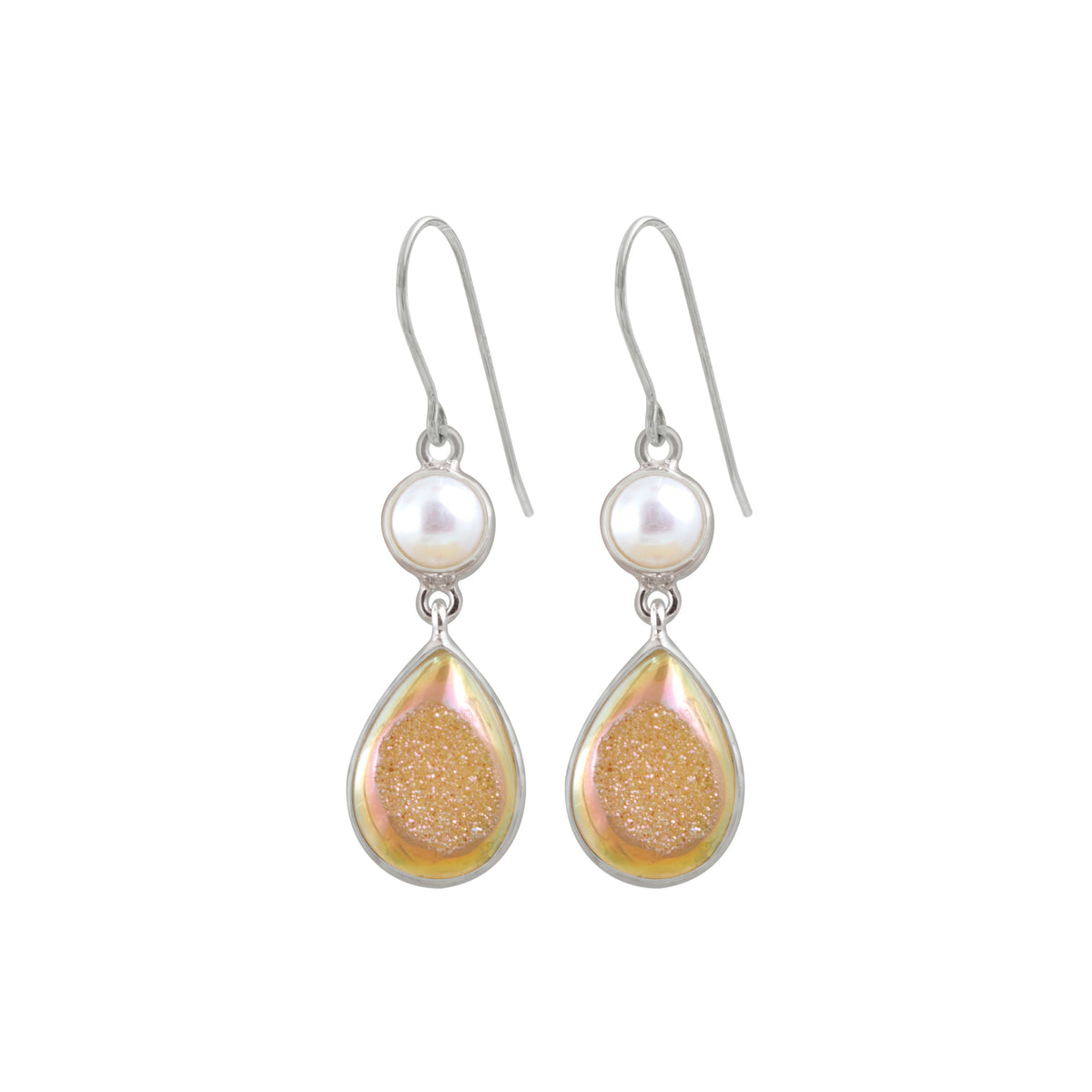 PEARL KYANITE CLASSIC DROP EARRING