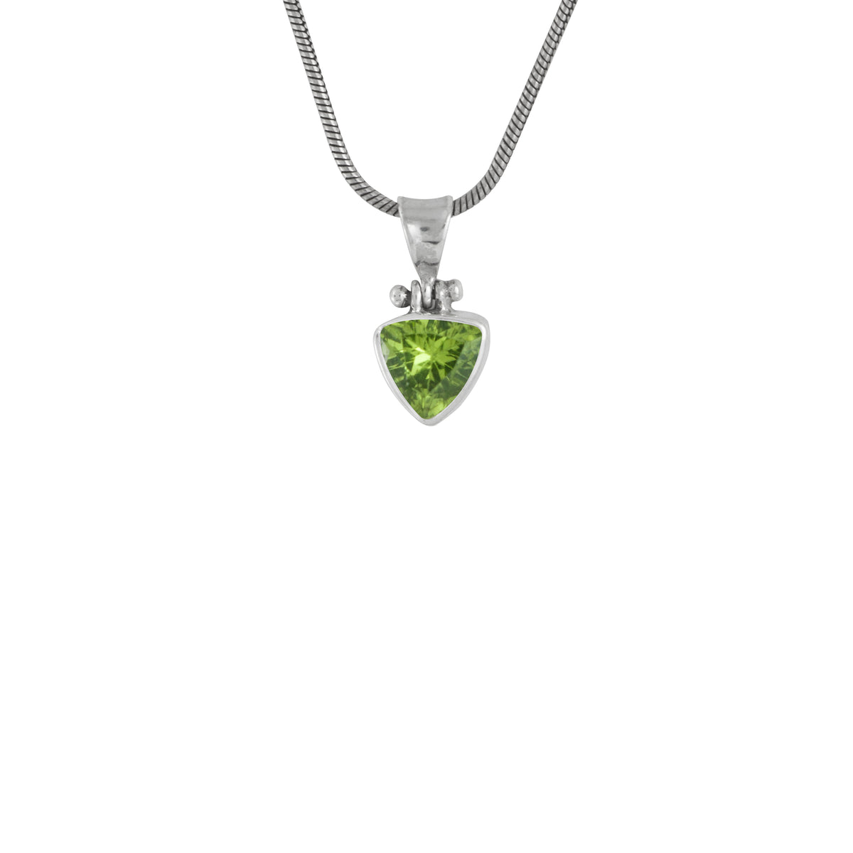 Silver Pendant With Garnet