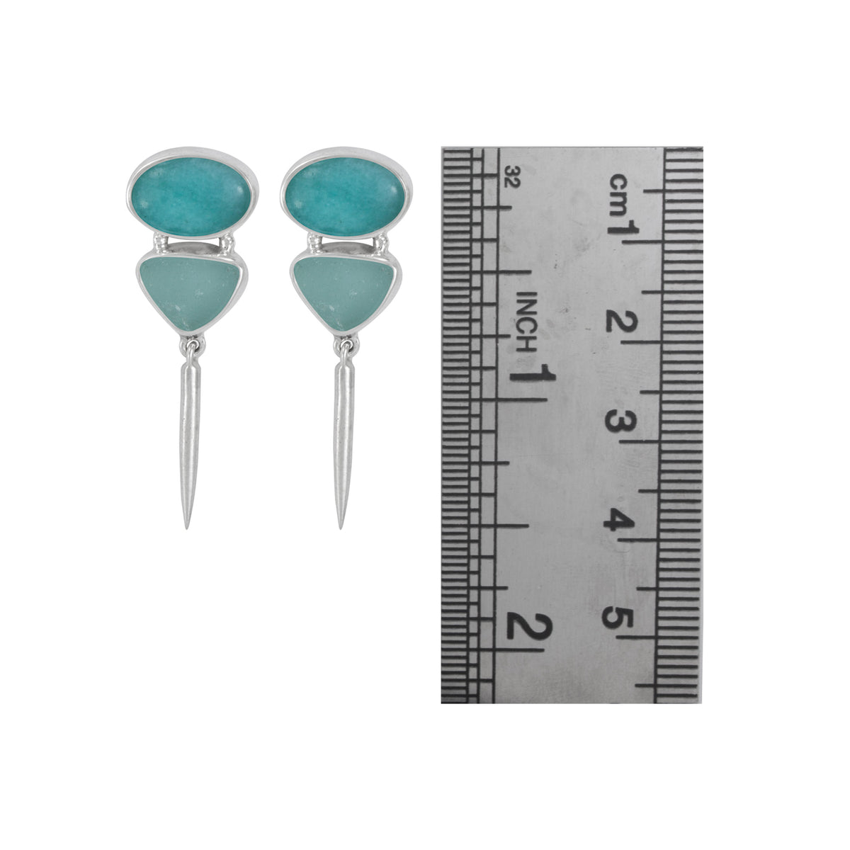 Contemporary Sea Glass Earring