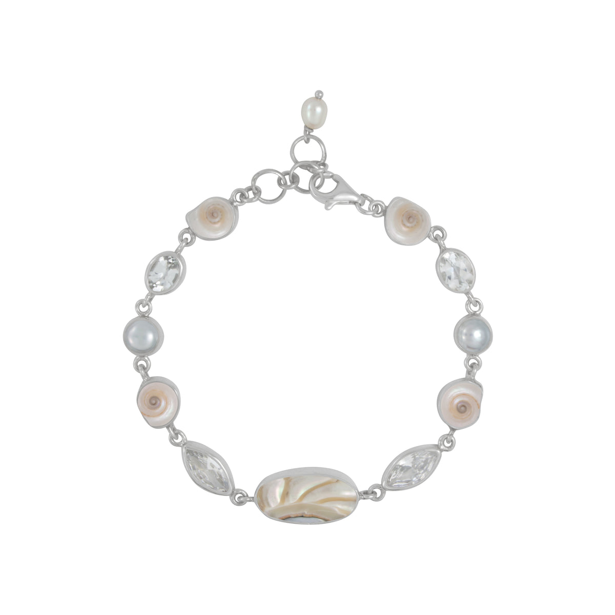 Exqusite Nautilus Shell &amp; Pearl Bracelet