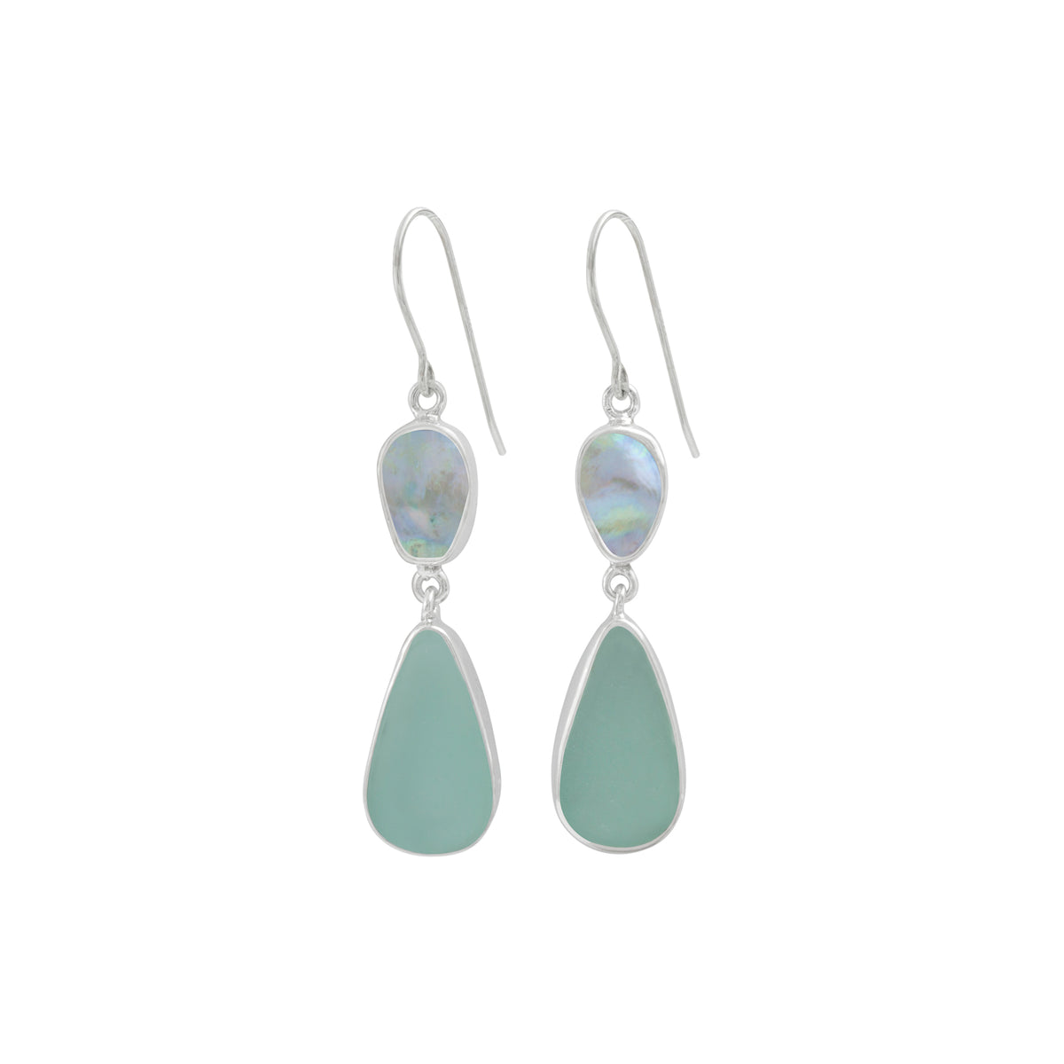 Exquisite Pearl &amp; Sea Glass Earring